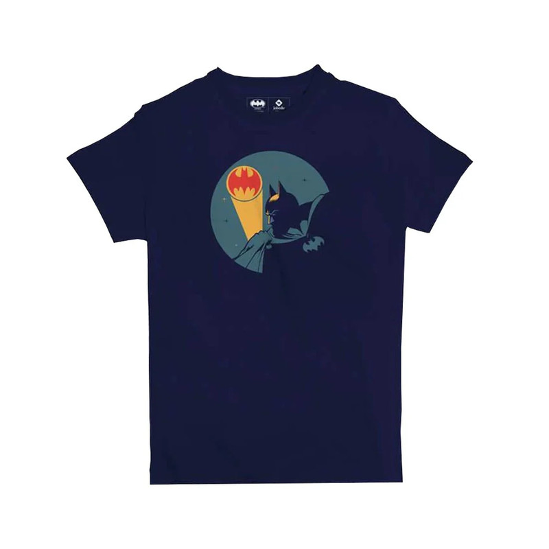 Jobedu Batman Minimal T-shirt - Navy - تي-شيرت - Size:Large